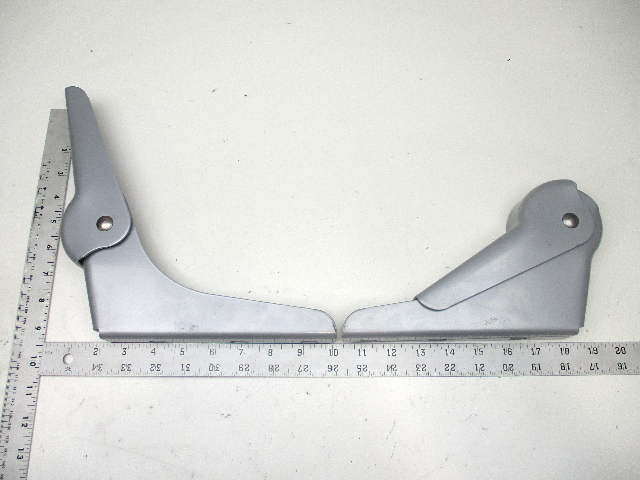 Silver Boat Seat Hinge Set  7 3/4" X 9 5/8"