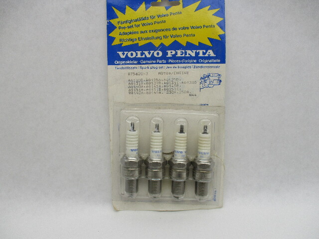 875820 Volvo Penta Engine Spark Plug Kit 4PC