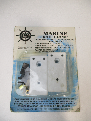 HR-100 Helm Products Boat Rail Clamp For Mounting To 7/8" Rails