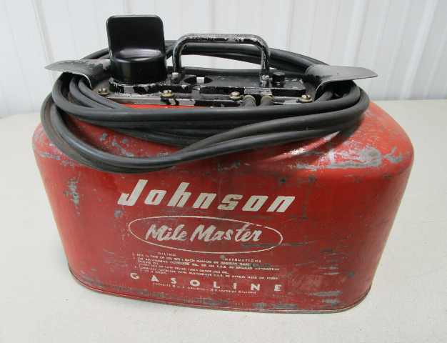 Vintage Johnson Evinrude Mile Master 4 Gal 2 Line Pressure Gas Fuel Tank