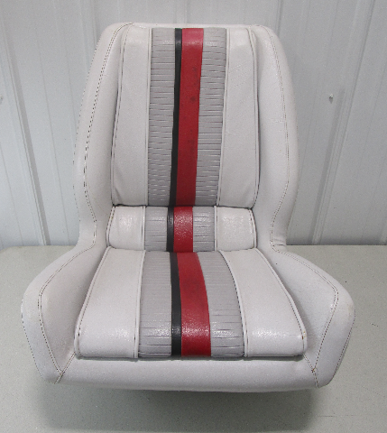 1999 WellCraft Eclipse 216 XL Gray Red Captains Chair Helm Seat 27" H x 22" W