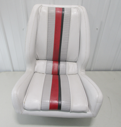 1999 WellCraft Eclipse 216 XL Gray Red Captains Chair Helm Seat 27" H x 22" W