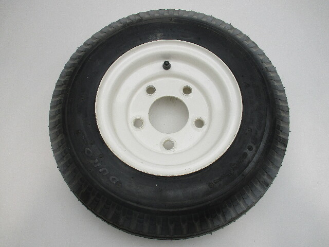 4.80/4.00-8 Duro Trailer Tire 5 Bolt Load Range B White Rim