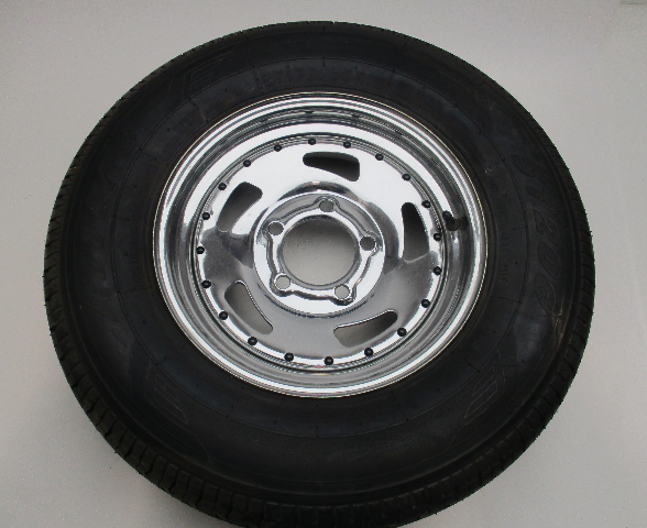 Atturo ST175/80R13 91/87L Load C 6 Ply Trailer Tire Chrome Wheel