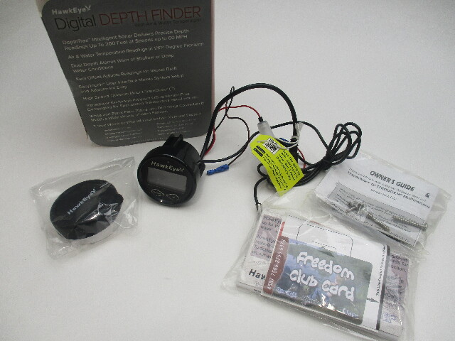 D10DX HawkEye Depth Finder/Sounder Digital Display Gauge with Water & Air Temp