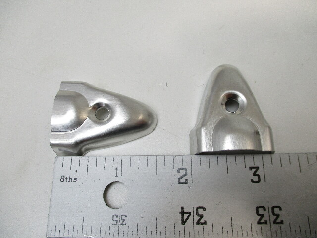 Pair Of Aluminum Boat Rub Rail End Caps 1 1/2" L X 1 1/4"W