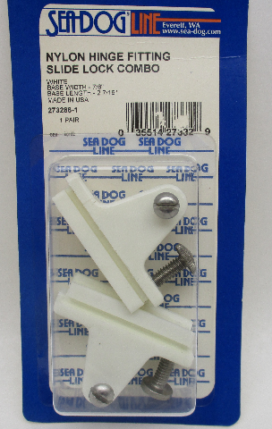 273286-1 SeaDog Bimini Top Nylon .85 Hinge Slide Lock, White