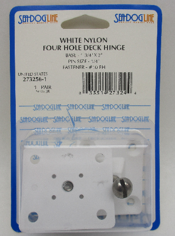 273256-1 SeaDog Boat Bimini Top Nylon 4 Hole Side Mount Deck Hinges