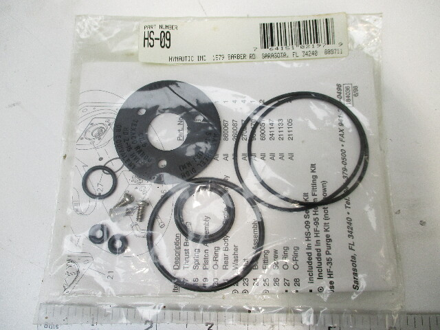 HS-09 Hynautic H-80 Series Hydraulic Steering Helm Pump Seal Kit Date Code 8000+