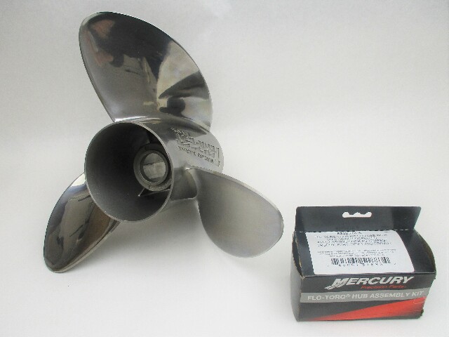 825864A47 14 5/8 X 23 Pitch Mercury Tempest Plus Stainless Steel Prop 4 3/4" Hub