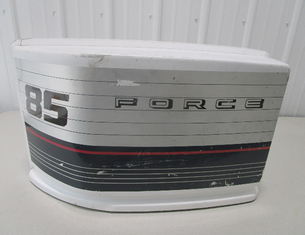 F3C630944 Force Outboard 85 HP Cowling Top Cover Hood White Cowl 630944