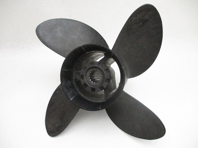 M4549B 12.7 x 19P 4 Blade Composite Prop for Mercury 4.25" Gearcase 15 Spline