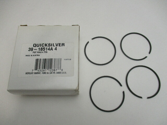 39-18514A4 Quicksilver Piston Rings 4 Pcs  Mercury Mariner 8-15 HP Outboards