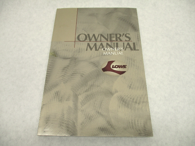 Lowe Pontoon, Deck, Fishing Boat Owner's Manual