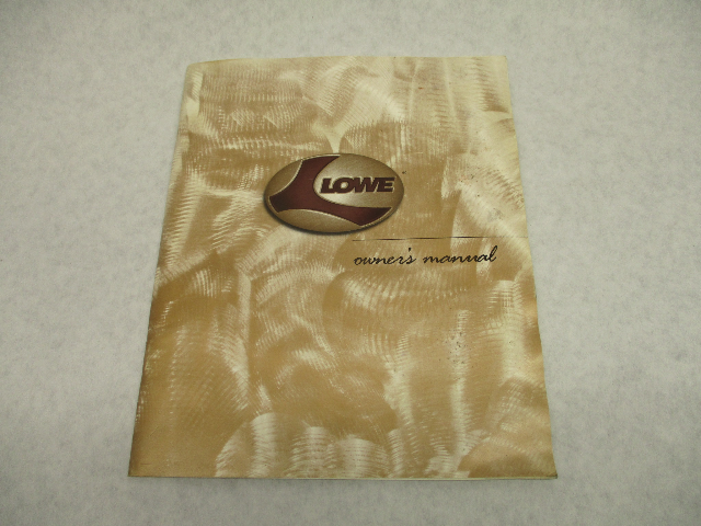 Lowe OMC Aluminum Boat Group Owner's Operator Manual