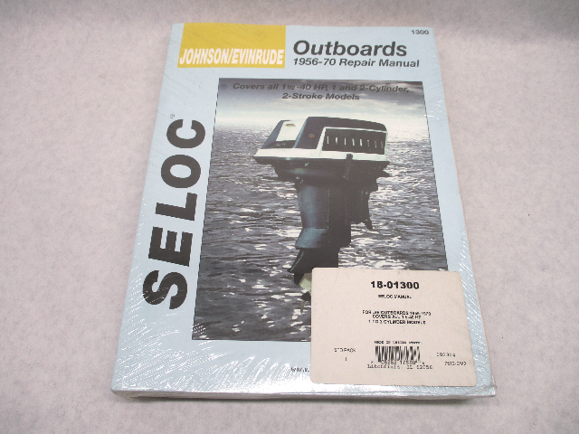 1300 SELOC SERVICE MANUAL JOHNSON/EVINRUDE 1956-70 1.5-40 Hp 1-2 Cyl 2-stroke