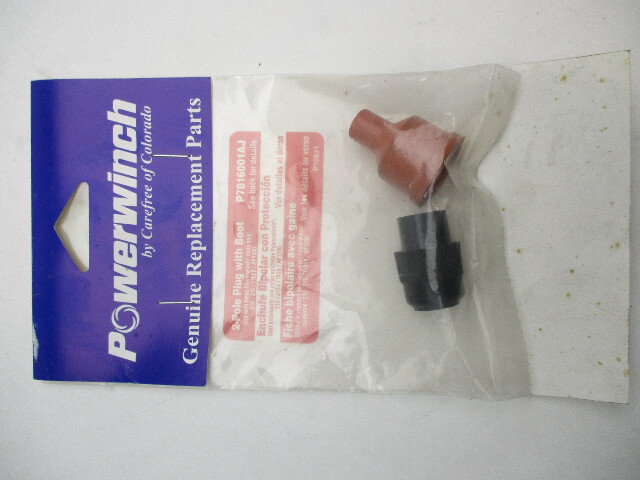 P7816001AJ Powerwinch 2-Pole Plug & Boot  215, 315, T1650, AP1500 Winch Models