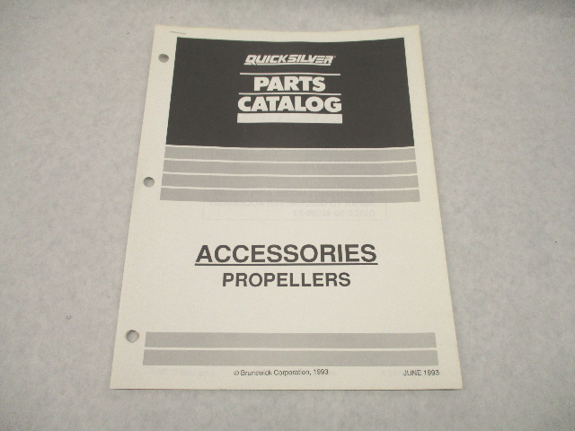 Quicksilver Accessories Parts Catalog for Propellers Power 2 1993