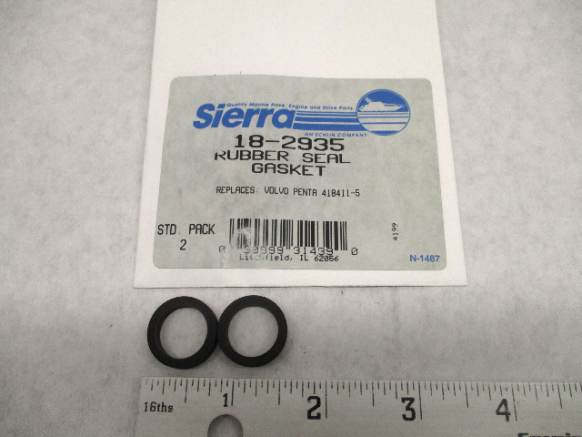18-2935 418411 Sierra Rubber Seal Ring 2-Pack for Volvo Penta Stern Drive