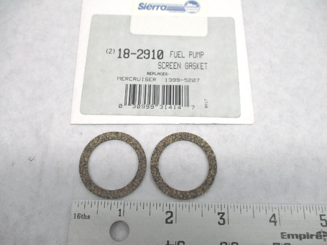 18-2910 1399-5207 Fuel Pump Screen Gasket 2-PK Mercury Mariner Outboard 7.5-50 HP