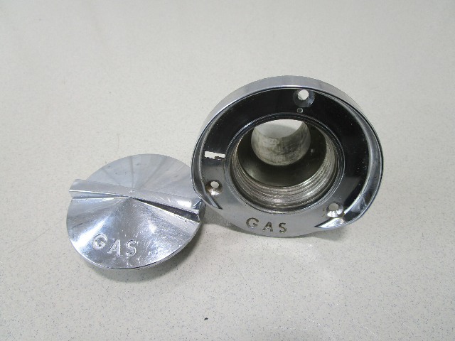 91049 Chrome Metal Marine Boat Gas Cap & Filler Tube