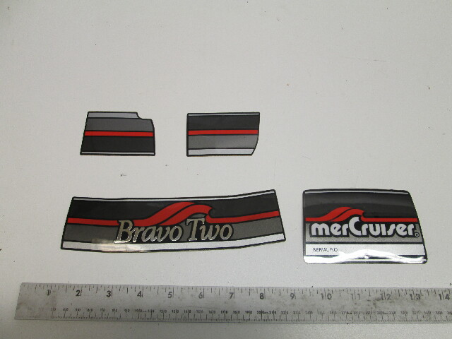 37-13722A90 Decal Set Mercruiser Bravo Two Sterndrive Engines