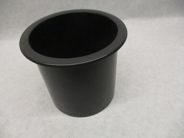Boat FLUSH MOUNT DRINK CUP HOLDER 2.83"D x 3"H; Black Plastic