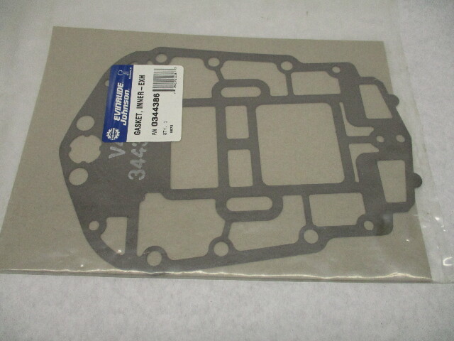 0344386 344386 BRP Inner Exhaust Gasket OMC Evinrude Johnson 75-115 HP