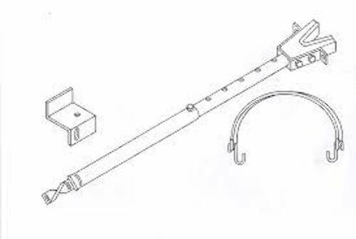 Marine Boat Transom Saver Adjustable Length Twist Lock Frame Mount 30" - 53"