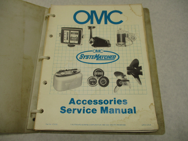 174156 395402 1984 OMC Johnson Evinrude Service Manual for Accessories & Tools