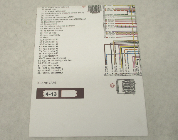 90-879172241 Wiring Diagram for Mercury Mercruiser 8.2L 502cid Mechanical
