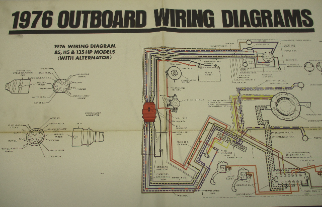1976 Evinrude & Johnson Outboard Wiring Diagrams 85-200 Hp Models w/Alternator