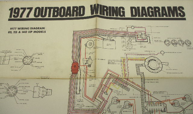 1977 Evinrude & Johnson Outboard Wiring Diagrams 85-200 Hp Models