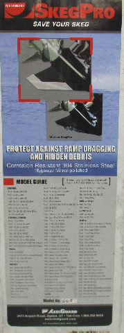 SP668 Megaware SkegPro Skeg Protector 18 Ga SS for Mercruiser Bravo II 1994 - UP