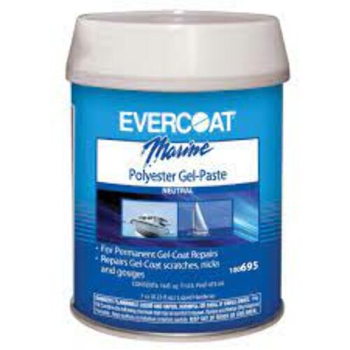 100695 Evercoat Fiber Glass Gel-Coat Polyester Gel Paste Putty Neutral 1 Pint