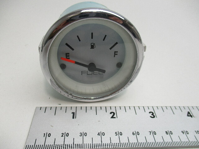 79-895291A41 Fuel Level Gauge Kit Mercury Outboard 2 Inch White Chrome
