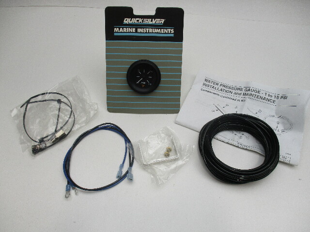 79-858650A3 Quicksilver Mercury OEM Water Pressure Gauge 1 to 15 psi with 25' of Tubing