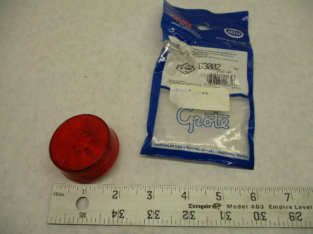 G3002 Grote Round Side Marker/Clearance RED 2" Marine Trailer Light