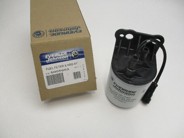 5005953 Evinrude Johnson Outboard Fuel Filter Sensor & Bracket w/Filter 5009676