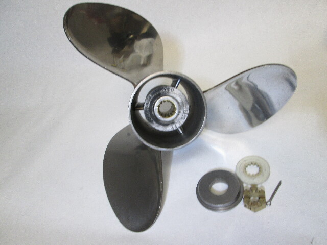 Stainless Steel 22 Pitch Raker Prop Evinrude Johnson 75-140HP Right Hand + Hardware