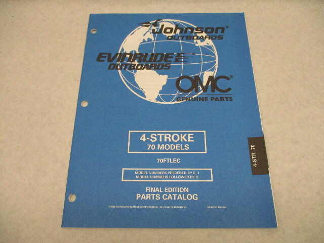 439289 OMC Evinrude Johnson 70 HP 4-Stroke Outboard Parts Catalog 1998 70FTLEC