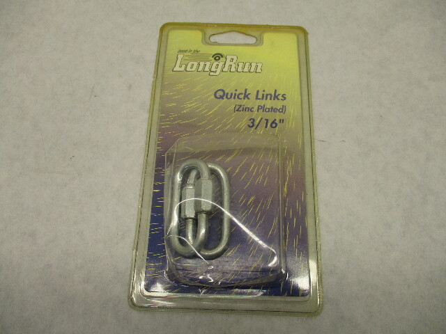 Tie Down Long Run Marine Boat Trailer Chain 3/16 inch Quick Links Zinc