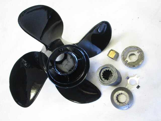 8M8026635 14 Pitch 4-Blade Prop & Hub Kit Mercury 25-70 HP Outboards 13 Spline