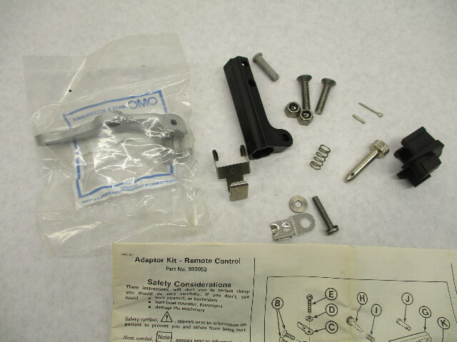 0393053 393053 OEM OMC Evinrude Johnson 9.9-15 HP Remote Control Adapter Kit