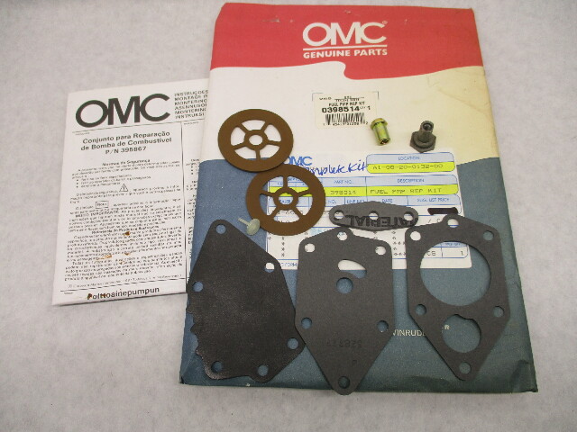 398514 0398514 Fuel Pump Repair Kit for OMC Evinrude Johnson 6-115HP Outboards
