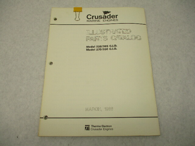 TECM520 1988 Crusader Marine Engines Parts Catalog Model 220/305 270/350 CID