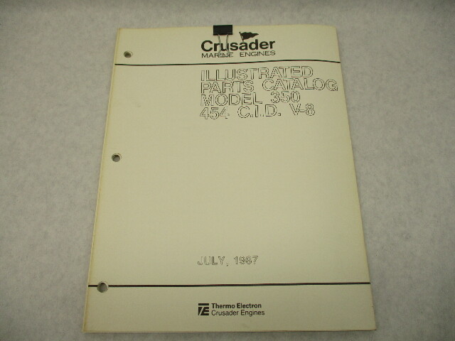 TECM517 1987 Crusader Marine Engines Parts Catalog Model 350 454 CID V8