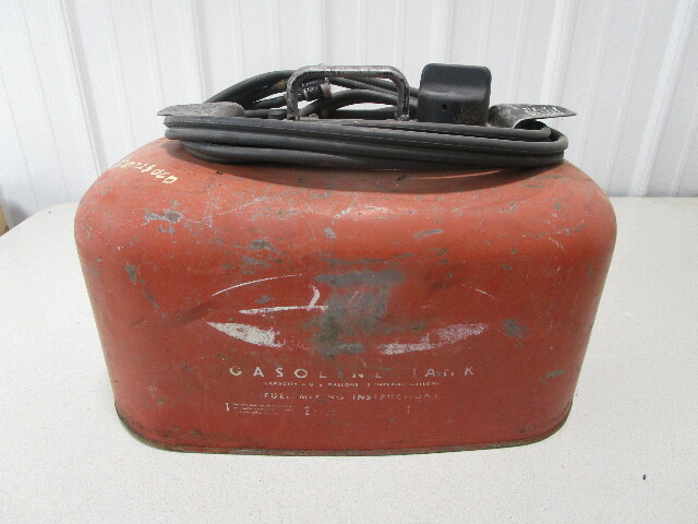 Vintage Johnson Evinrude Mile Master 6 Gal 2 Line Pressure Gas Fuel Tank