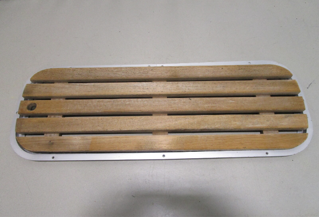 Floor Deck Ski Hatch Hinged Cover Teak Aluminum Frame 37 1/2" x 13 1/2"