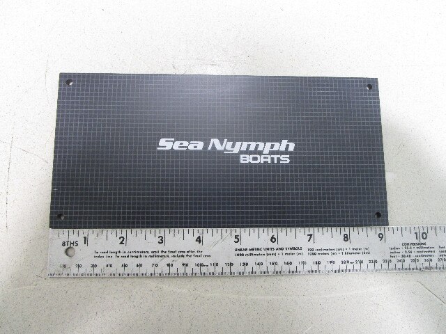 Sea Nymph Boats Marine Name Plaque Emblem 9 1/8" x 4 1/4"